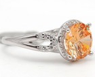 3CT  Padparadscha 925 Sterling Silver Ring Sz 8 U1-6 — photo 2