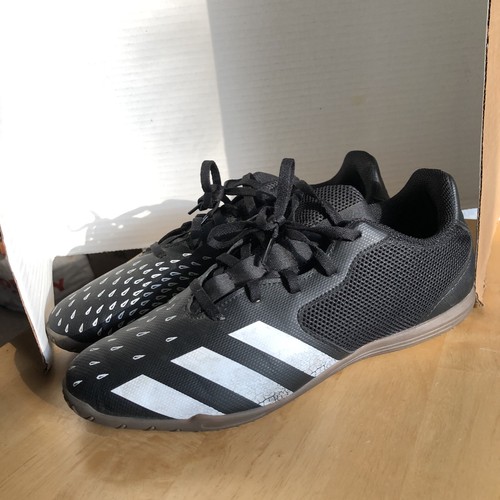 adidas Mens Size 10 Predator Indoor Soccer Shoes Black/White FY1042 - Picture 4 of 6