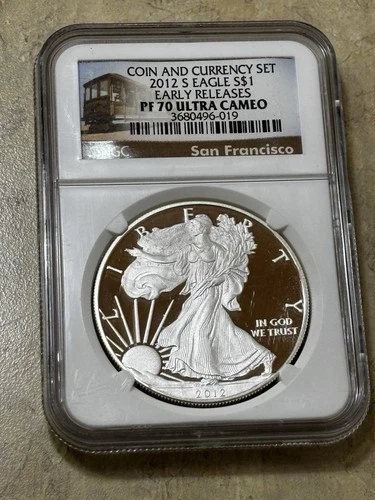2012-S Silver American Eagle Dollar • NGC PF70  ULTRA CAMEO • Early Releases
