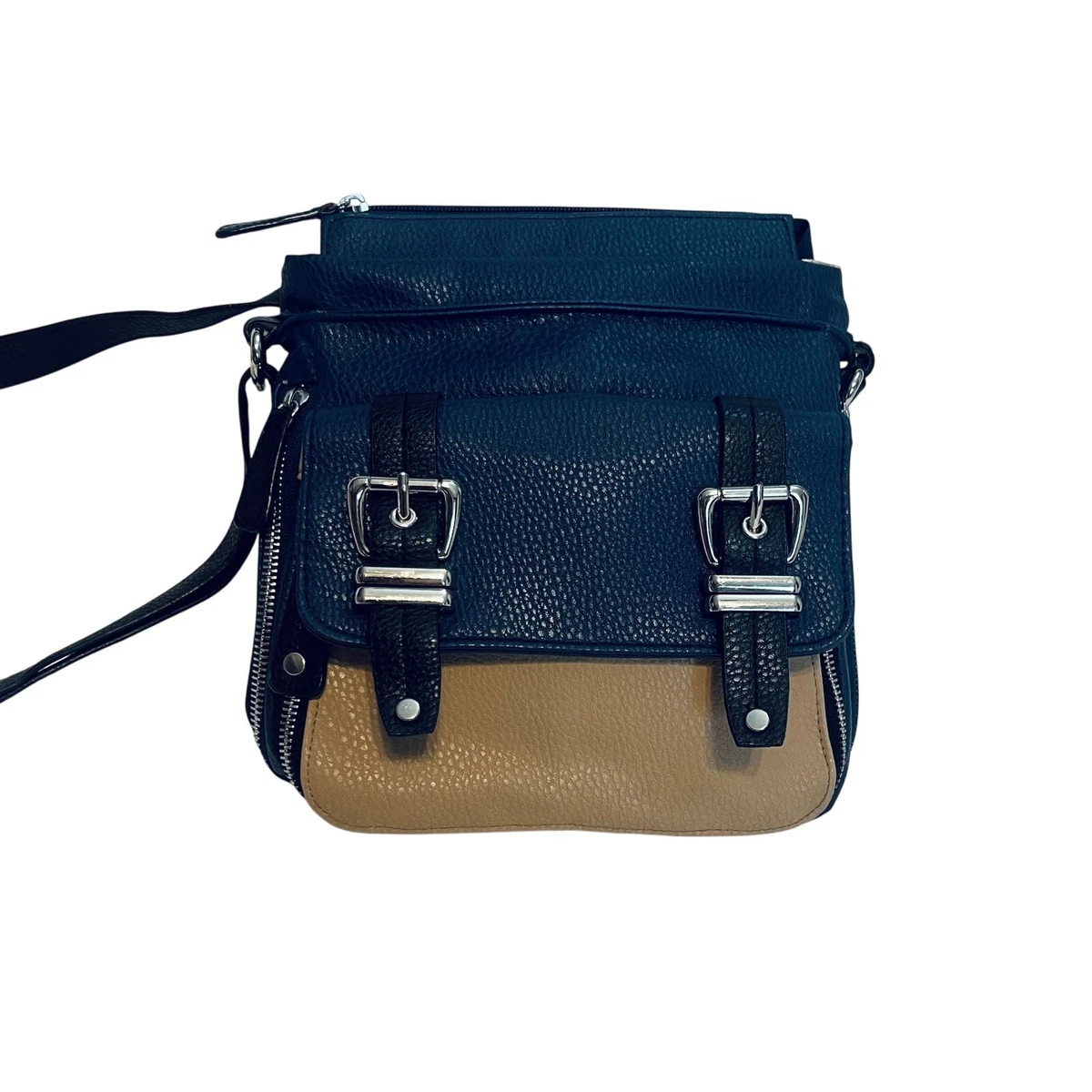 Sac Bandoulière Jessica Simpson - Noir Similicuir - Dimensions 8x6x6 Pouces - Occasion
