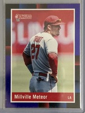 2022 Panini Donruss - Retro 1988 Variation Mike Trout #265 Holo Purple Millville