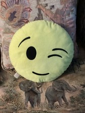 Emoji Plush Pillow Wink