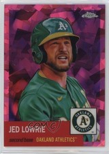 2022 Chrome Platinum Anniversary Fuchsia Atomic Refractor 56/100 Jed Lowrie 16o7
