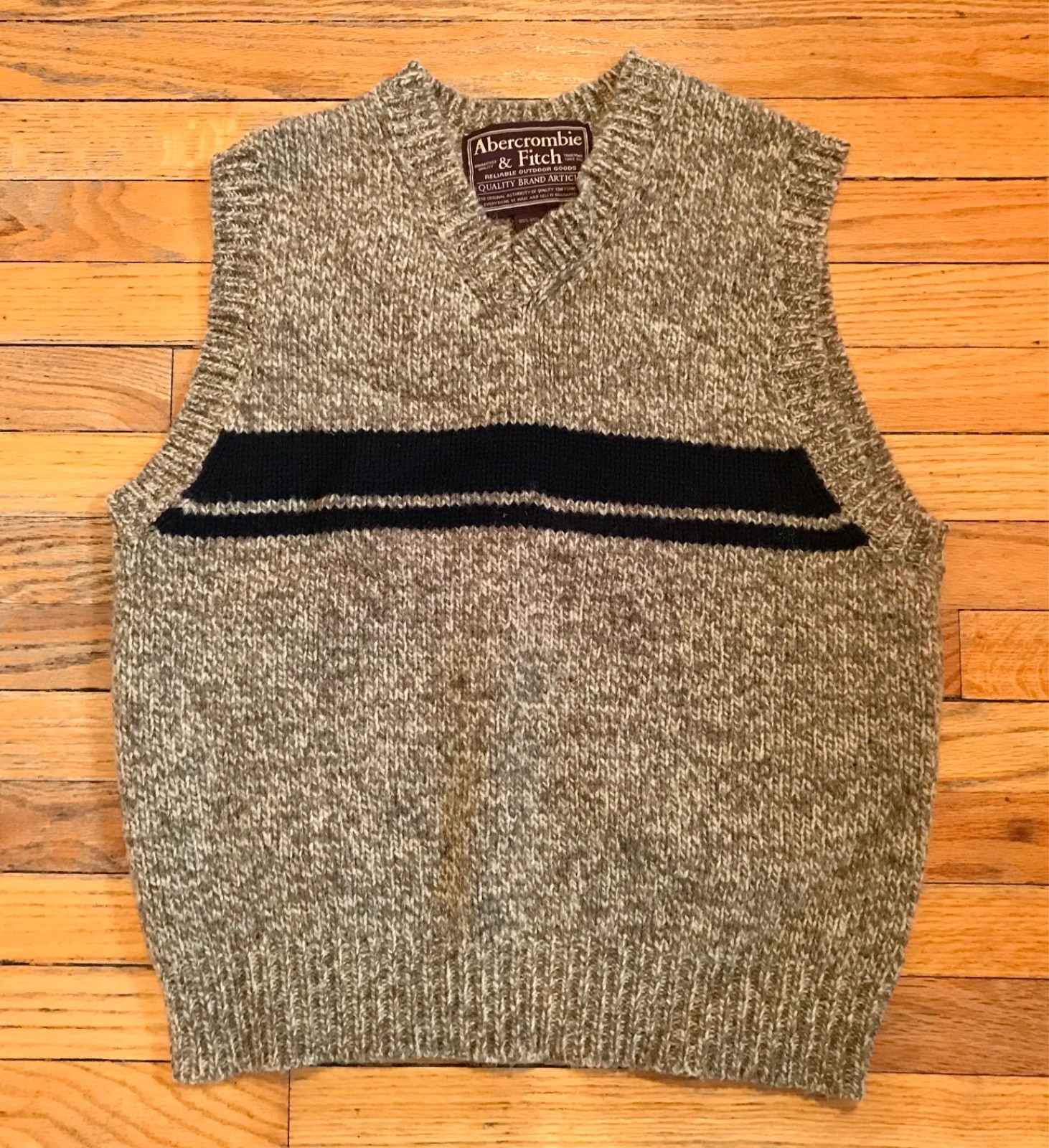 Abercrombie & Fitch, 1990’s Abercrombie & Fitch Wool Shetland Sleeveless Sweater Vest Mens LARGE