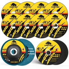 4.5" 5" Angle Grinder Disc Set  – 3in1 Cut Off Wheels Grinding Wheel Flap Disc