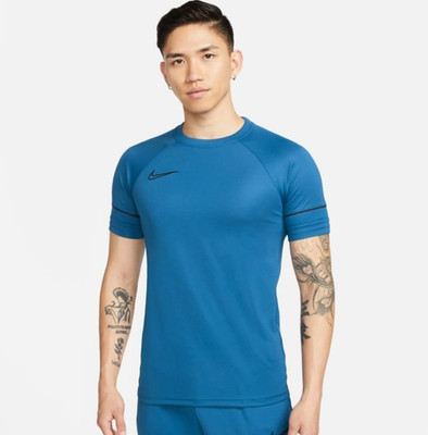 Nike Men's Training Dri-Fit Academy 21 Blue T-Shirt CW6101-407, Medium