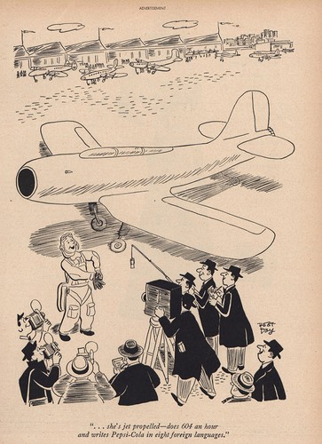 1947 Pepsi Cola: Jet Propelled Vintage Print Ad