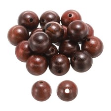200pcs 10mm Sour Branch Wood Round Polished Wooden Loose Beads for Craft