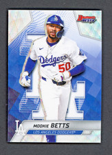 2025 Bowman's Best-Mookie Betts Wave Refractor Los Angeles Dodgers Card No. 64