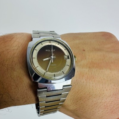 Poljot Eared mechanical  17j vintage Soviet Era mens watch USSR