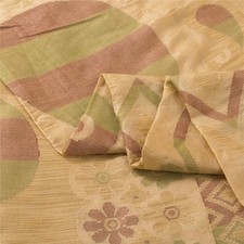 Sanskriti Vintage Sarees Cream Indian 100 Pure Silk Woven Sari Craft 5Yd Fabric