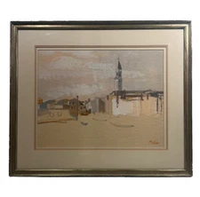 MARION PIKE MODERN MODERNIST ABSTRACT EXPRESSIONIST LANDSCAPE VINTAGE PAINTING