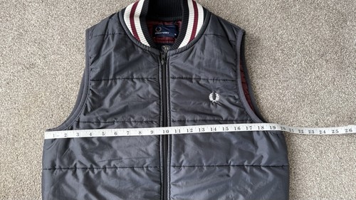 Fred Perry X Lavenham Gilet Navy Size Medium - Bodywarmer Made In UK - Bild 9 von 10