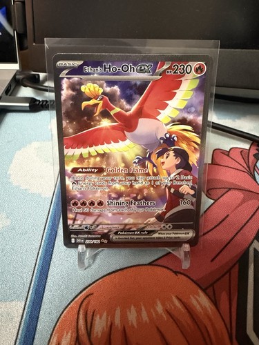 Pokemon Destined Rivals Ethan's Ho-Oh ex 230/182 SIR Holo Read Description