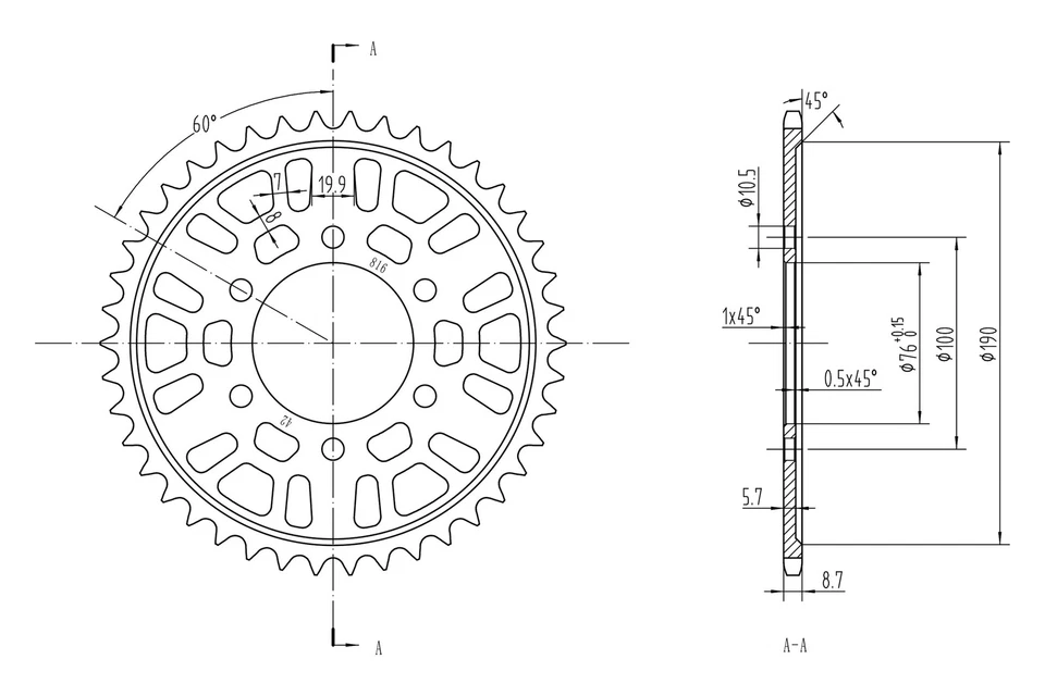 For Suzuki Bandit 1200 2001-2005 BikeMaster 965359 530 Series Rear Sprocket Foto 2 de 2