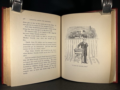 Antique Fiction SAMANTHA AMONG THE BRETHREN Holley FINE BINDING Illustrated 1892 - Imagen 21 de 24