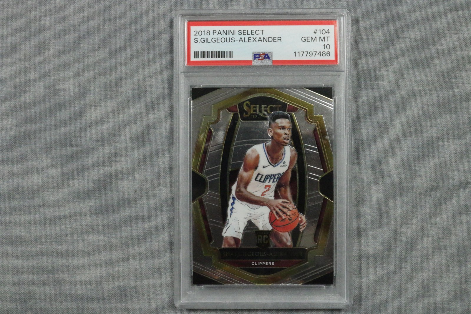 2018 Panini Select Shai Gilgeous-Alexander RC #104 LA Clippers PSA 10 GEM MT