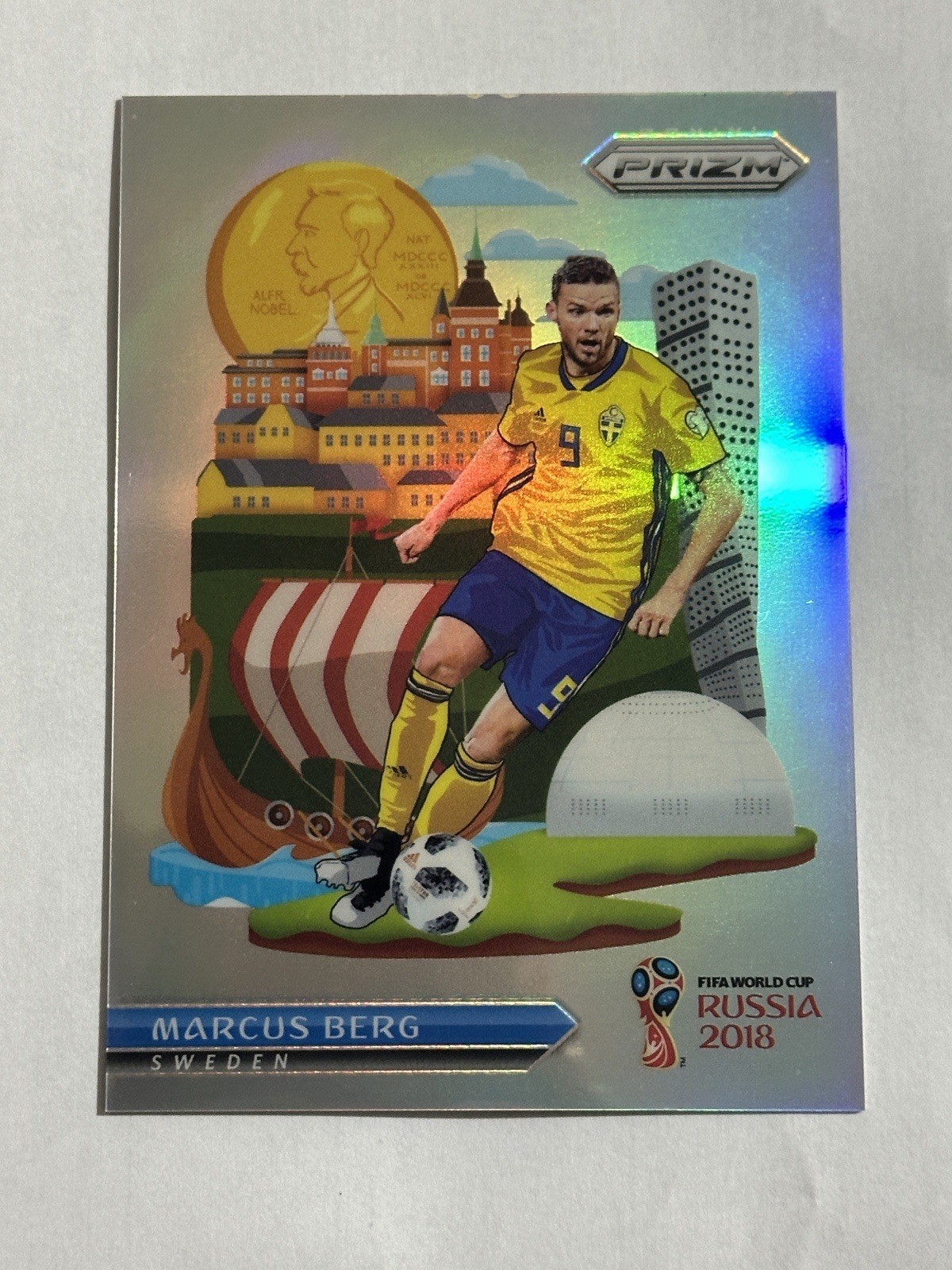 2018 PANINI PRIZM WORLD CUP MARCUS BERG NL-24 NATIONAL LANDMARKS SWEDEN