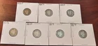 Lot of 7 -  1903-1911  90% Silver Barber Dimes