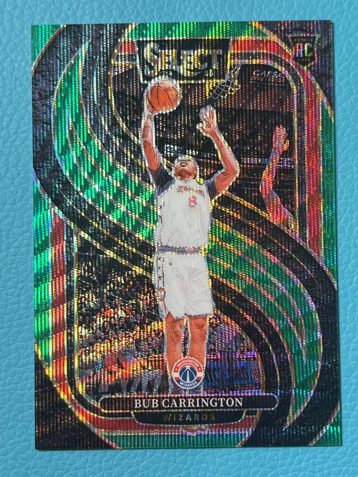 Bub Carrington 2024-25 Panini Select 09/50 Green Wave Premier Level RC #197