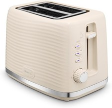 Swan ST19034CRM Wave 2-Slice Toaster, 7 Browning Levels, Defrost, Cream 
