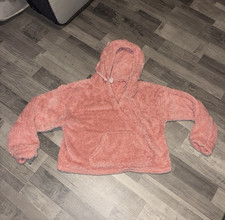 No Boundaries Pink Fleece Pullover Hooded Hoodie Long Sleeve Size L 11-13