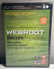 Webroot Software Secure Anywhere Internet Security 2013 for PC/Mac. NEW  Sealed