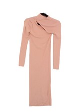 Zara Bodycon Midi Dress M in Pink
