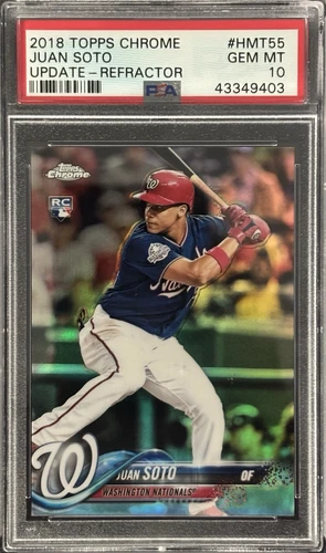 2018 Topps Chrome Update Juan Soto Refractor /250 RC PSA 10