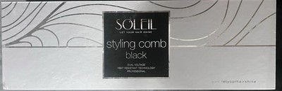 Soleil Let Your Hair Shine Styling Comb in black
