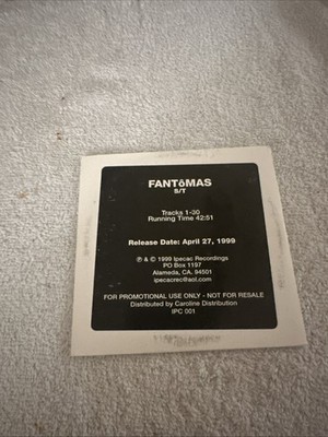 Fantomas  S/T  Cd Promo Thin Sleeve Mr Bungle Mike Patton Faith No More
