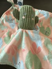 Mary Meyer Baby Lovey Security Blanket Cactus Orange Crimped Corners Toy