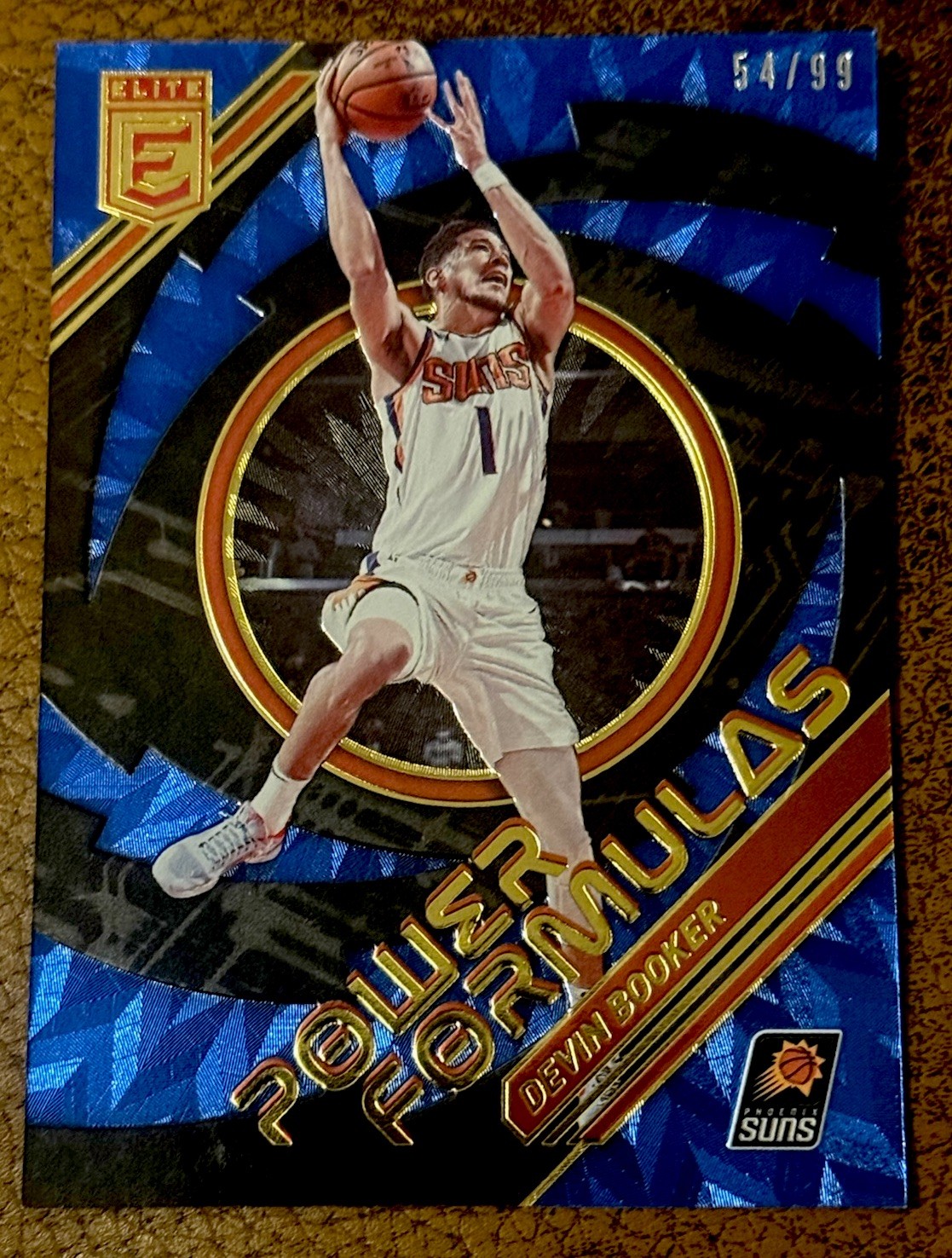Devin Booker 2021-22 Donruss Elite Power Formulas Blue #7 #/99