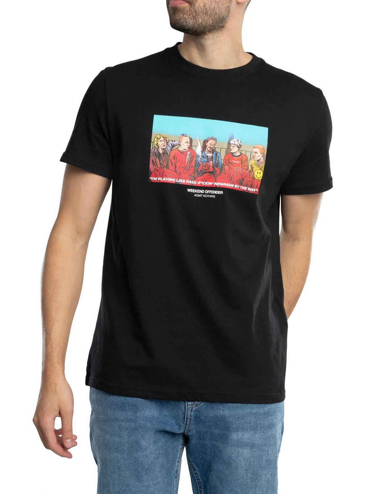 Мужская футболка Weekend Offender с графическим рисунком Crosslands, черная