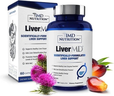 LiverMD Liver Repair Support Supplement New Sealed 60 Capsules Exp - 08/2028