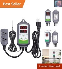 ITC-308 Digital Temperature Controller 2-Stage Outlet Thermostat Heating and ...