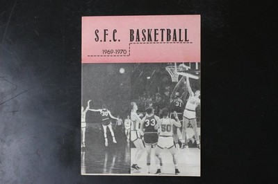 S.F.C. BASKETBALL 1969-1970 St. Francis College Program Vintage Sports
