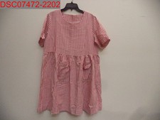 NWT - Women's Fire Brick Striped Scoop Neck Front Pocket Dress, Size XL 1107591