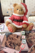 CHERISHED TEDDIES - ORNAMENT - SANTA WITH HO HO BLOCKS