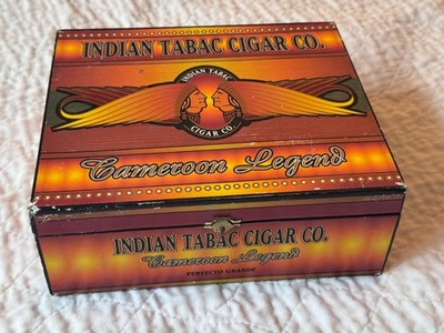Indian Tabac Cigar Box Cameroon Legend Wooden Humidor Style Storage Box