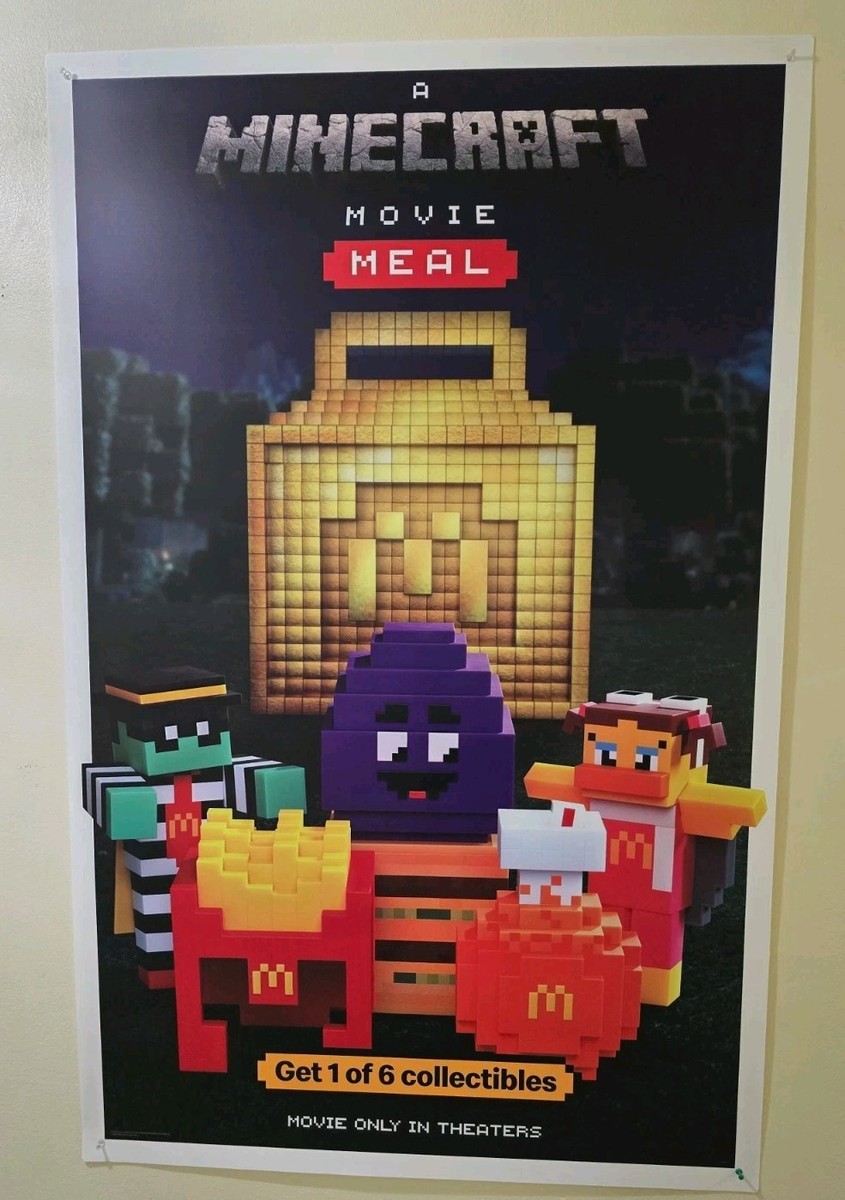 2025 McDONALD'S Mnecraft Adult Toy Display Poster RARE | eBay