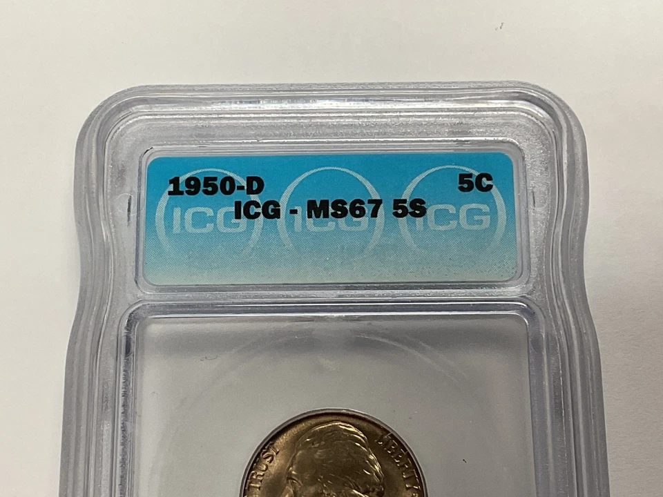 NO RESERVE 1950-D Jefferson Nickel ICG MS67 5 STEPS 5s $.05 NGC Price Guide $525 - Image 3 of 4