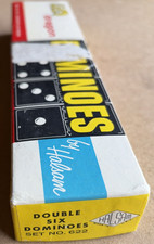 Halsam Vintage Double Six Dragon Dominoes Set 622 Complete W/Instructions