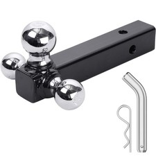 VOLTORB Trailer Hitch Tri-Ball Mount with Pin Fits for 2 inch Receiver, Trail...