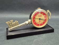Soviet Mechanical Desktop Alarm Clock Slava Key to Moscow 1970s NOT WORKING