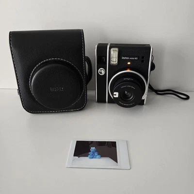 Fujifilm Instax Mini 40 Instant Camera Black and Silver Tested & Working VGC ✅ - Image 1 of 4