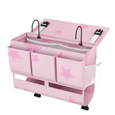 Bedside Caddy Bedside Organizer, Bed Storage Caddy with 7 Pockets, College Do...