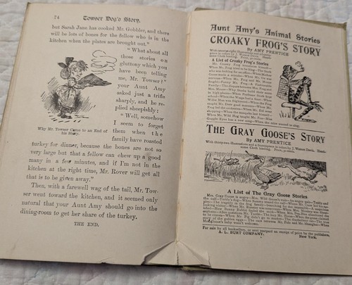 TOWSER DOG'S STORY Aunt Amy's Animal Stories by AMY PRENTICE 1906 Illustrated HC - Picture 7 of 8