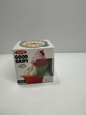 New OXO Good Grips Silicone Baking Cups, Multicolor 3 Oz.(Pack of 12)
