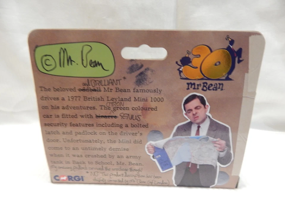 CORGI MR BEANS MINI 30 YEARS OF MR BEAN CC82115 BNIB 1:36 - Image 3 of 4